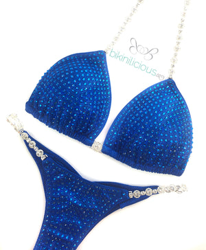 Royal Blue - Medium Heavy Crystal Coverage Customized Competition Suit
