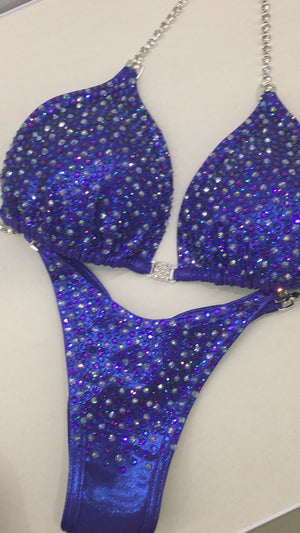 Blue Purple Customized Competition Suit