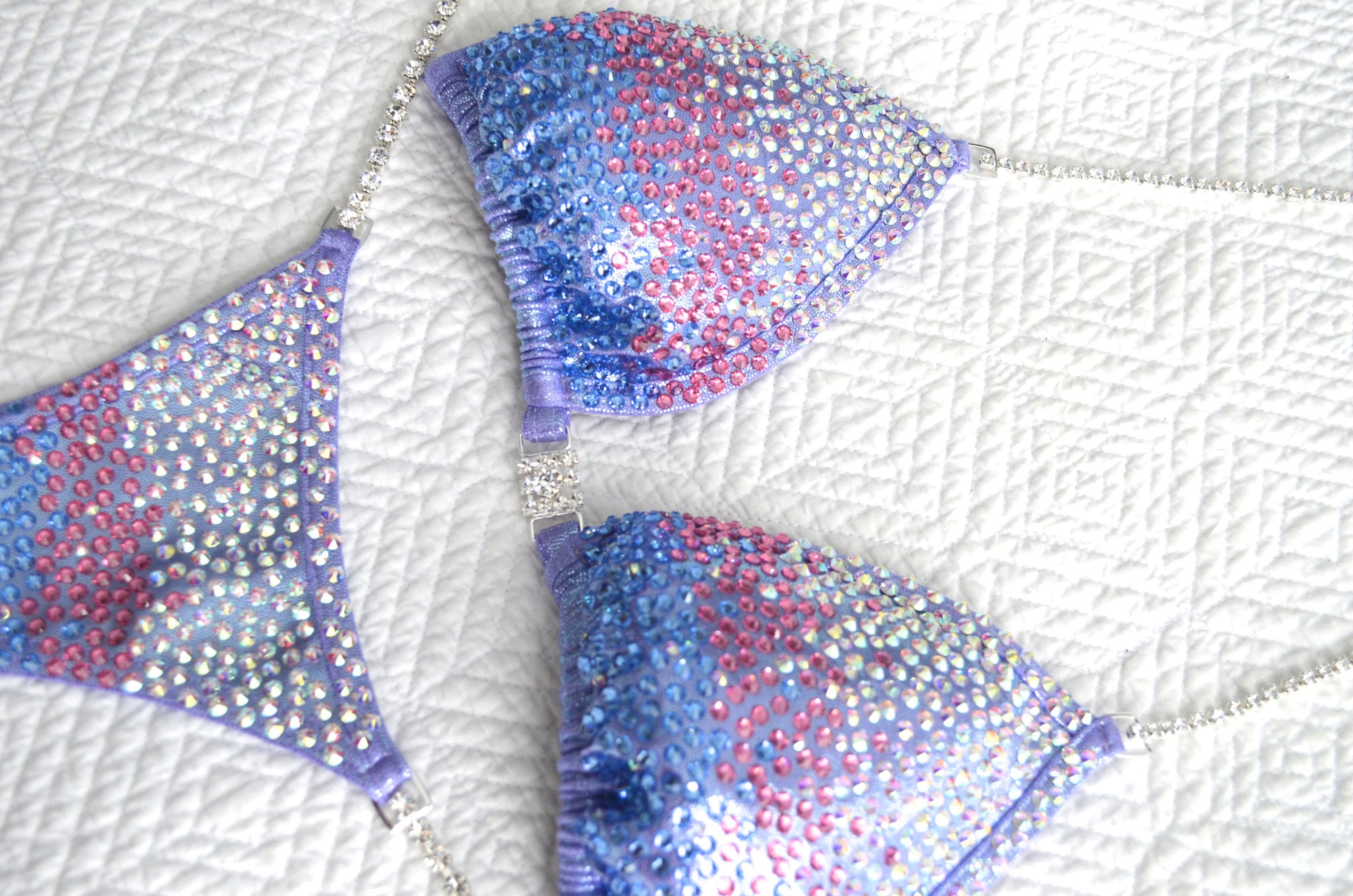 Lilac Crystal Fitness Competition Bikini