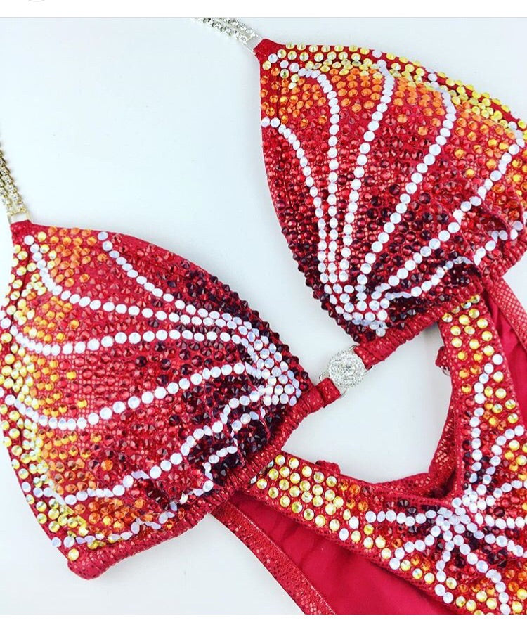 Fire Red Figure Suit Rental