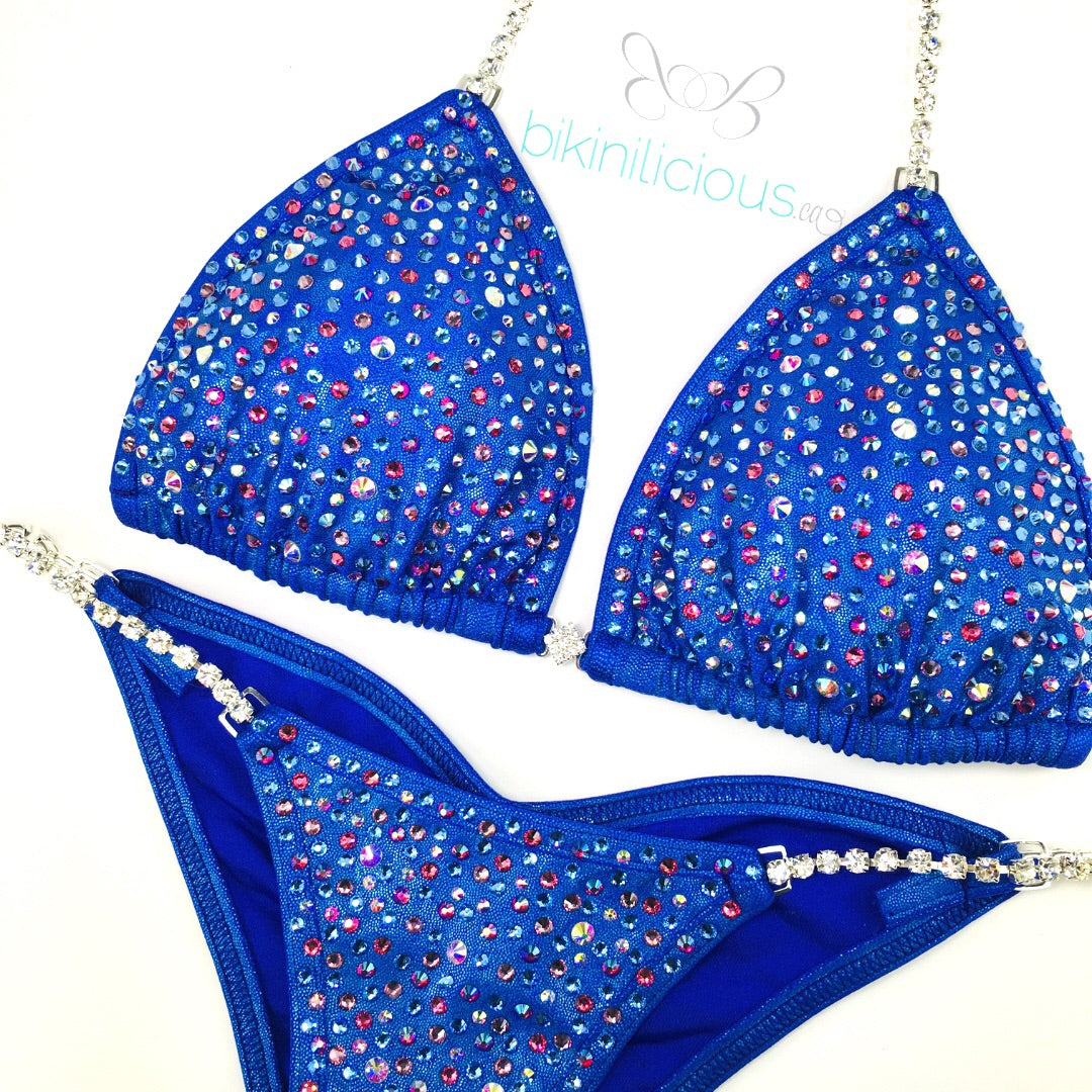 Vibrant Blue Multimix Competition Bikini