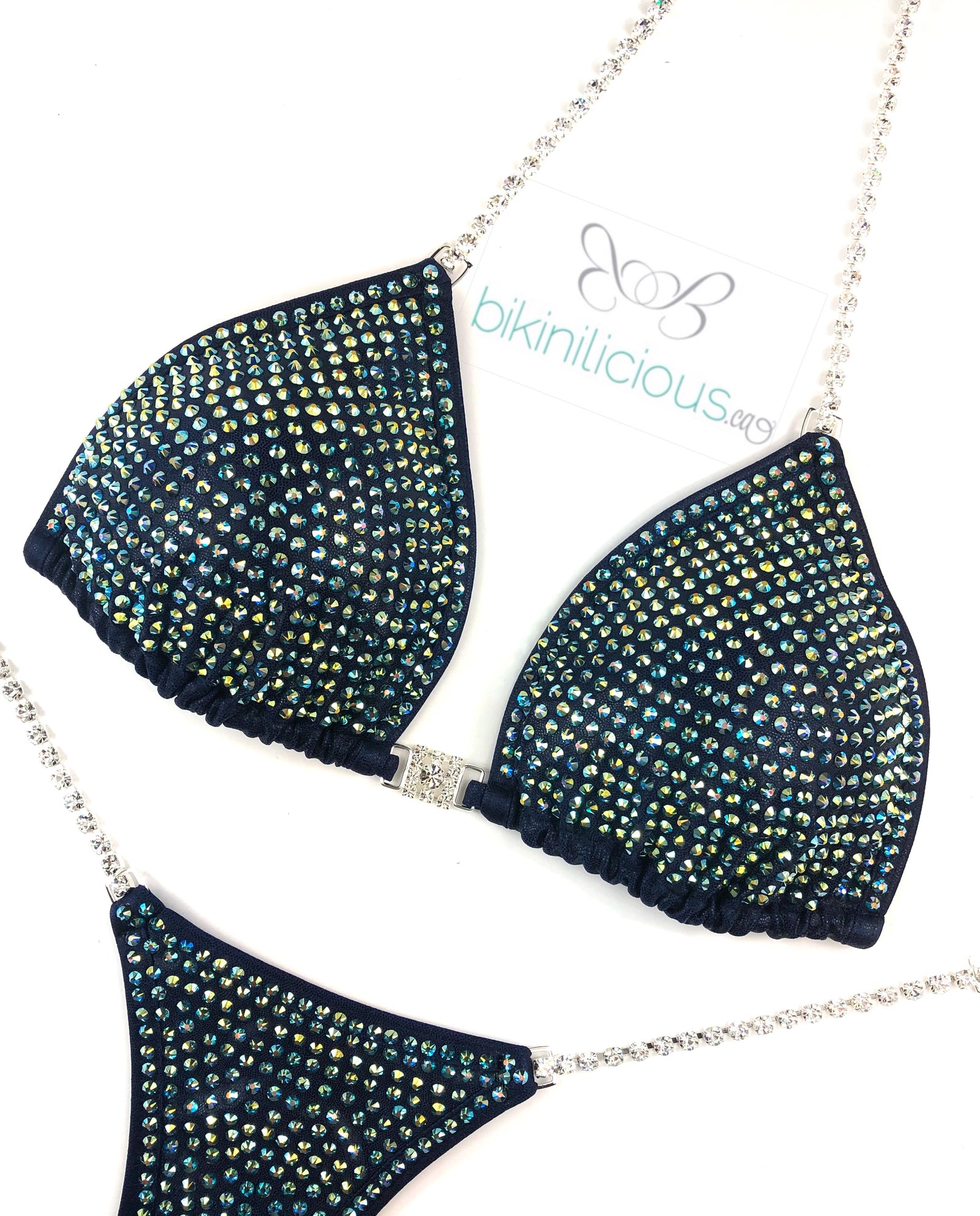 Navy Shimmer Competition Bikini