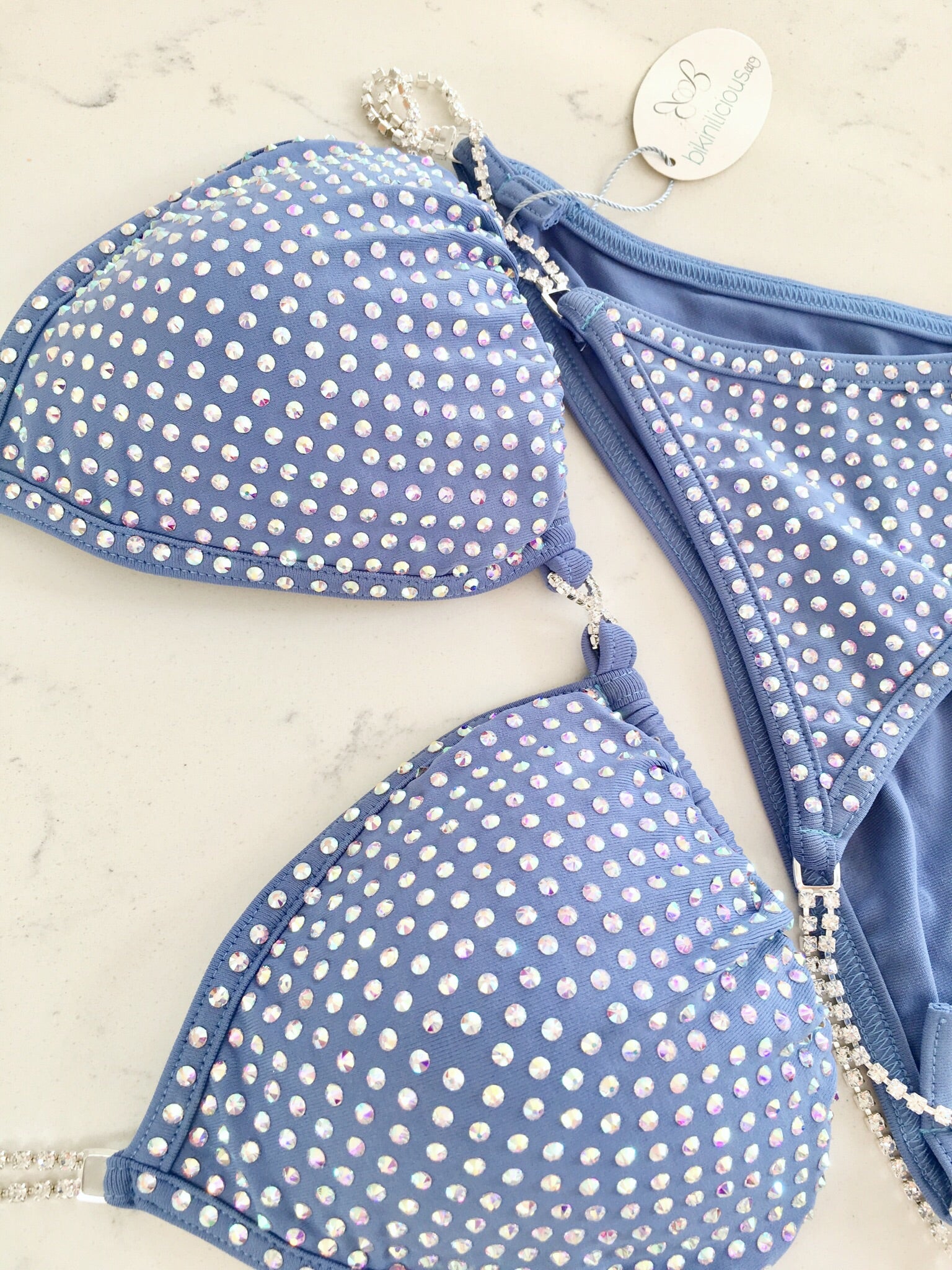 Periwinkle Fitness Competition Bikini