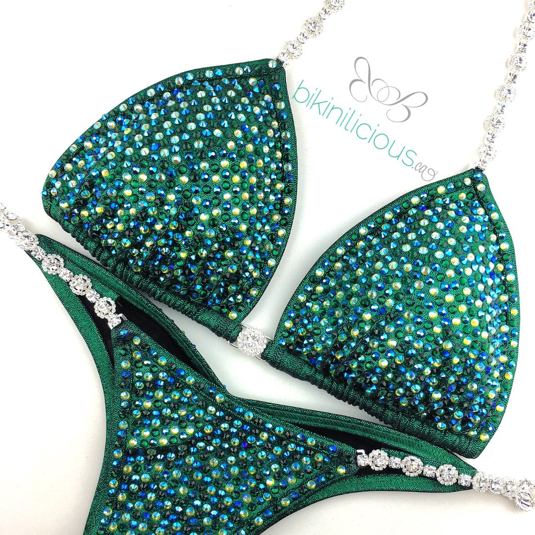 Green Trifecta Competition Bikini